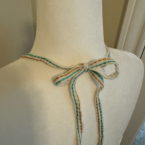 Anthropologie Women’s Floreat Size 6 Embroidered Halter Top - Picture 3 of 13